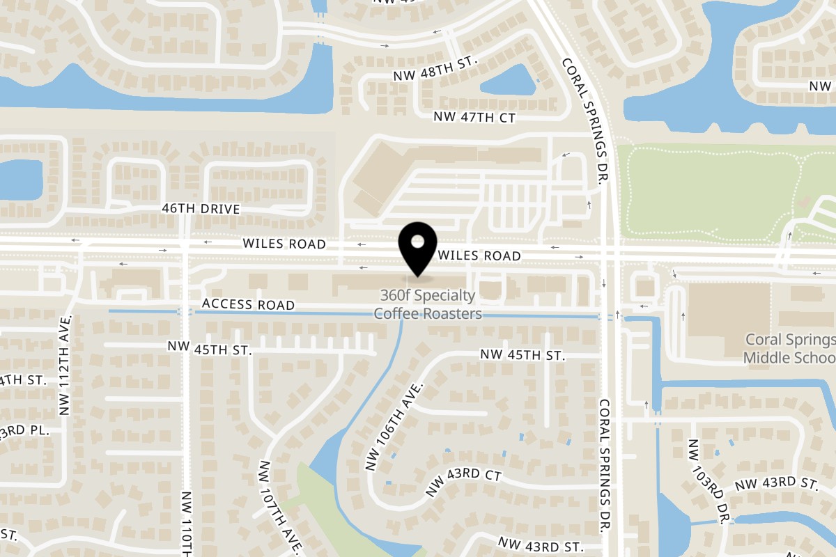 Map showing the location of The Little Coffee Shoppe Coral Springs on 10732 Wiles Rd in Coral Springs